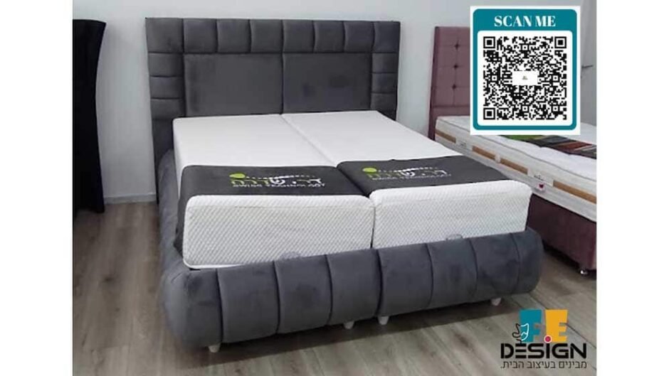 מיטה זוגית מרופדת ניתנת להפרדה יהודית LD-004 מבית F.E-Design