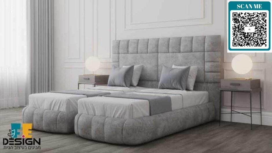 מיטה זוגית מרופדת ניתנת להפרדה יהודית LD-004 מבית F.E-Design